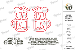 Summer Earrings Laser Cut. Dangle Summer Earrings SVG Product Image 2