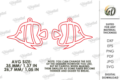 Summer Earrings Laser Cut. Dangle Summer Earrings SVG Product Image 2