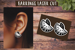 Watermelon earrings svg | Summer Laser cut design Product Image 1