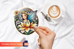 Summer fairy Printable sticker, Magical Fairy Sticker Product Image 1