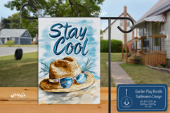 Summer Garden flag png Beach yard sign Quote sublimation png Product Image 1