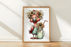 Whimsical Summer Flamingo Clipart PNG Product Image 2