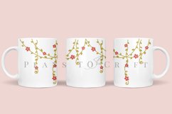 summer floral coffee mug sublimation wrap glass mug wrap svg presized for 11oz and 15oz glass mug are sublimation files