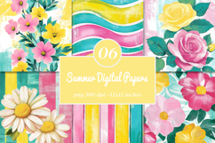 Summer flower digital papers Product Image 1