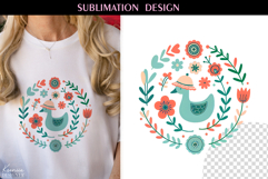 Wild Flower T Shirt Sublimation |Vintage Goose Design Product Image 1