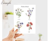 Watercolor Wildflowers Bouquet Clipart Set Product Image 5