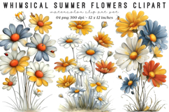 Summer Flowers Clipart Product Image 1