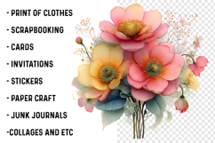 Summer Flowers Clipart PNG Product Image 2