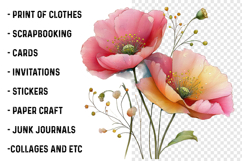 Summer Flowers Clipart PNG Product Image 2