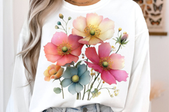 Summer Flowers Clipart PNG Product Image 3