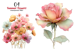 Summer Flowers Clipart PNG Product Image 1