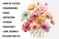 Summer Flowers Clipart PNG Product Image 2