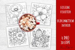 Summer girls Coaster Design |Coloring pages Product Image 1