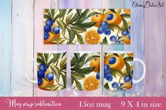 Lemon Mug Wrap Sublimation. Paper Lemon Mug Design Product Image 1