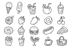 Summer Food and Drink Dripping Doodle Icon Product Image 2