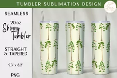 Watercolor Forest Tumbler Sublimation. Woodland Tumbler Wrap Product Image 1