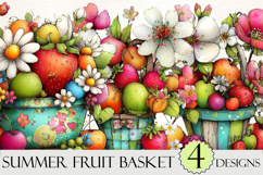 Summer Fruit Basket Clipart Product Image 1