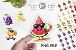 Summer Fruit Faces Sticker Product Image 1