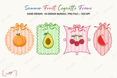 Summer Fruits Coquette Frame Png | Coquette Frame Png Product Image 1