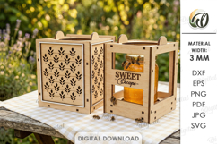 3D Summer fruit fly trap box Laser Cut. Case SVG Product Image 1