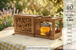3D Summer fruit fly trap box Laser Cut. Case SVG Product Image 1