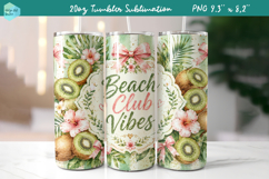 20 OZ Skinny Tumbler Sublimation | Summer fruits Bindle Product Image 2