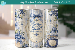 20 OZ Skinny Tumbler Sublimation | Summer fruit PNG Product Image 1