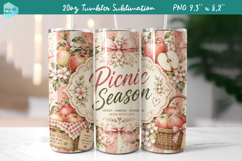 20 OZ Skinny Tumbler Sublimation | Summer fruits Bindle Product Image 5