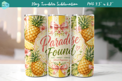 20 OZ Skinny Tumbler Sublimation | Summer fruits Bindle Product Image 8