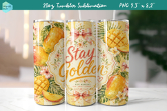 20 OZ Skinny Tumbler Sublimation | Summer fruits Bindle Product Image 11