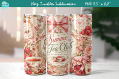 20 OZ Skinny Tumbler Sublimation | Summer fruit PNG Product Image 1