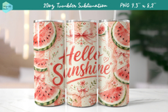 20 OZ Skinny Tumbler Sublimation | Summer fruits Bindle Product Image 15