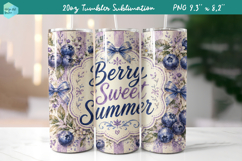 20 OZ Skinny Tumbler Sublimation | Summer fruits Bindle Product Image 16