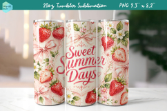 20 OZ Skinny Tumbler Sublimation | Summer fruits Bindle Product Image 20