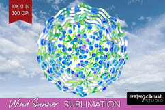 Fruit Wind Spinner Sublimation PNG - Summer Round Template Product Image 1