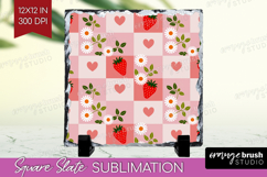 Summer Fruit Slate PNG - Fruit Square Slate Sublimation Product Image 1