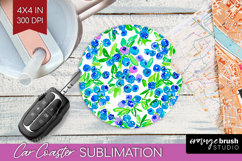 Fruit Car Coaster - Summer Coaster PNG Sublimation Product Image 1