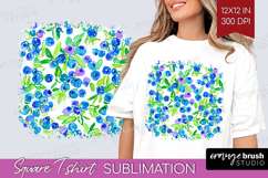 Fruit Square Tshirt Background - Summer PNG Sublimation Product Image 1