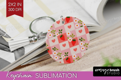Summer Fruit Keychain PNG - Fruit Keychain Sublimation Product Image 1