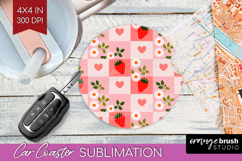 Summer Fruit Car Coaster - Fruit Coaster PNG Sublimation Product Image 1