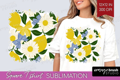 Summer Fruit Square Tshirt Background - Fruit PNG Product Image 1