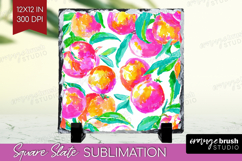 Fruit Slate PNG - Summer Square Slate Sublimation Product Image 1