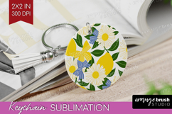 Summer Fruit Keychain PNG - Fruit Keychain Sublimation Product Image 1