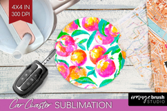 Fruit Car Coaster - Summer Coaster PNG Sublimation Product Image 1