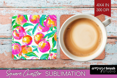 Fruit Square Coaster - Summer Coaster PNG Sublimation Product Image 1