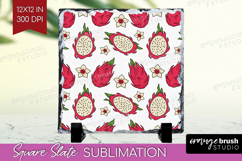 Summer Fruit Slate PNG - Fruit Square Slate Sublimation Product Image 1