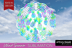 Fruit Wind Spinner Sublimation PNG - Summer Round Template Product Image 1