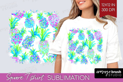 Fruit Square Tshirt Background - Summer PNG Sublimation Product Image 1