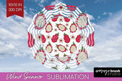Summer Fruit Wind Spinner Sublimation PNG - Fruit Round Product Image 1
