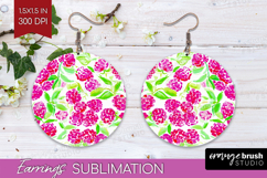Fruit Round Earrings - Summer PNG Sublimation Product Image 1